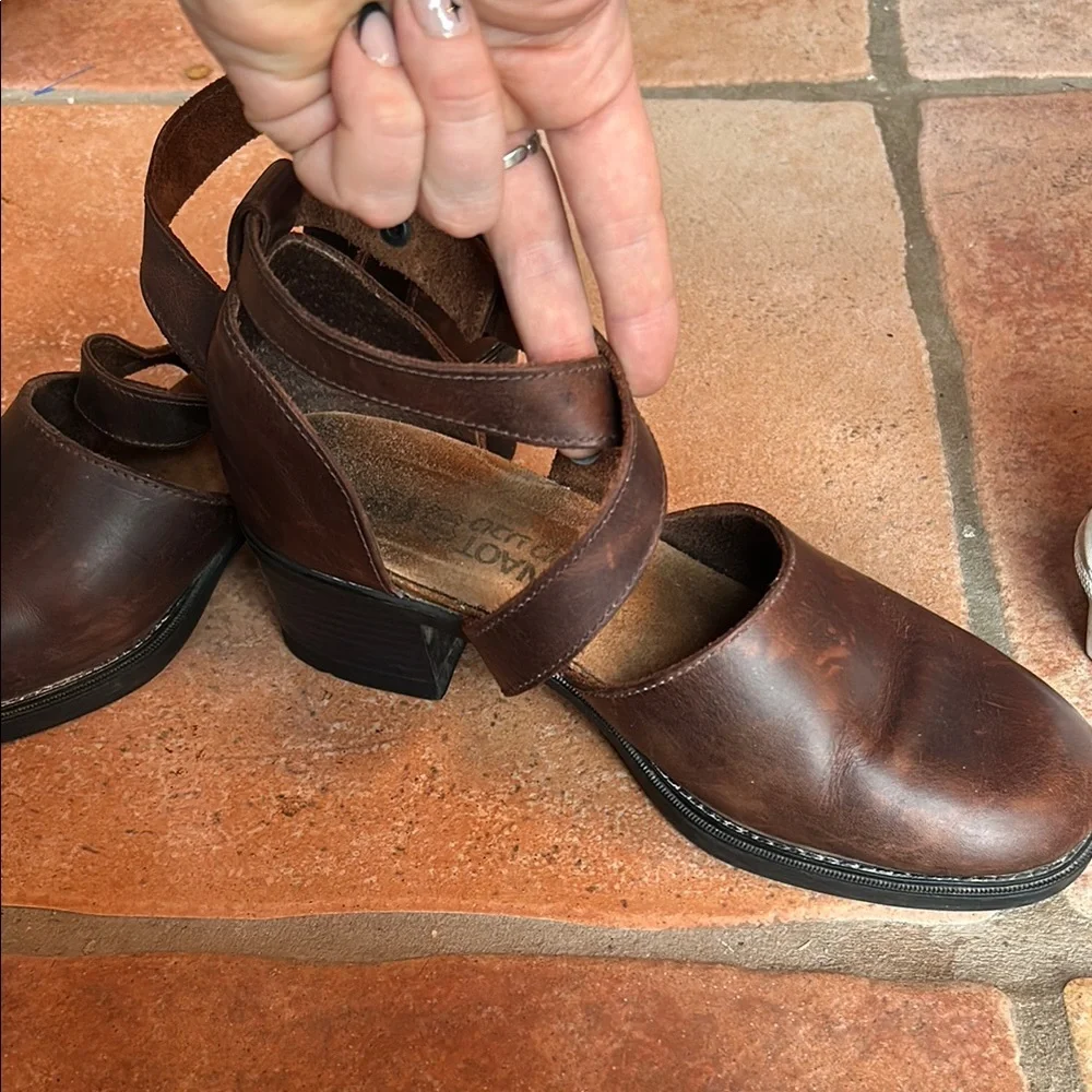 NAOT Brown Leather Strappy Shoes - Picture 3 of 3